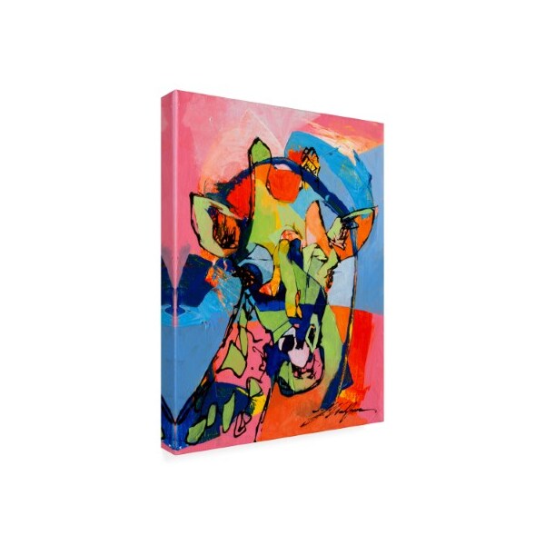 Yuval Wolfson 'Colorful Giraffe I' Canvas Art,24x32